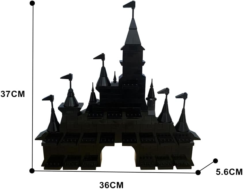 100 Celebration Small Figures Castle Building Toy Set Compatible for Lego Minifigures Disney Series 71012 71024 Building Kit, 36 Figures Collectible Display Stand for Boys Girls Kids (572 Pieces)
