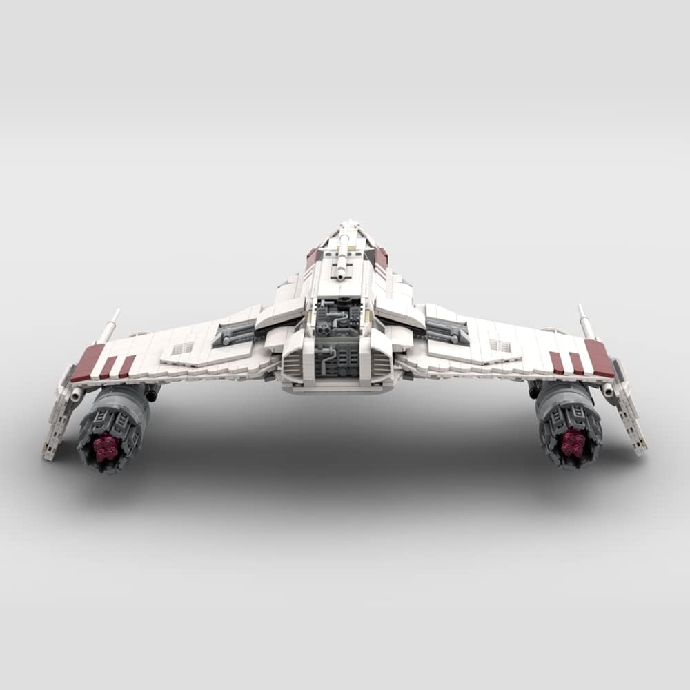 1,528 Pieces Ultimate Collector Series E-wing Escort Fighter Model Construction Toy, Space Wars E-wing Fighter Building Block, Republic E-7 E-wing Multi-role Fighter Building Set, Compatible with Lego