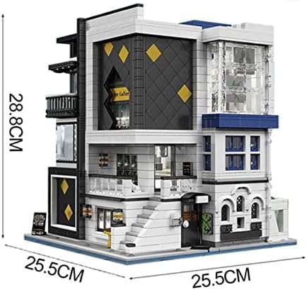 General Jim's Chic Modern City Modular Architecturally Designed Three Story Art Gallery Store Building Blocks Bricks Model Gallery and Accessory Toy Building Set - for Teens and Adults