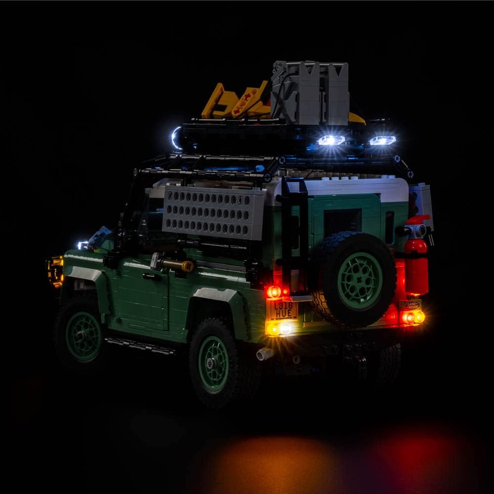 Light My Bricks Light Kit Compatible with Lego Land Rover Classic Defender 90 10317 (Set Not Included)