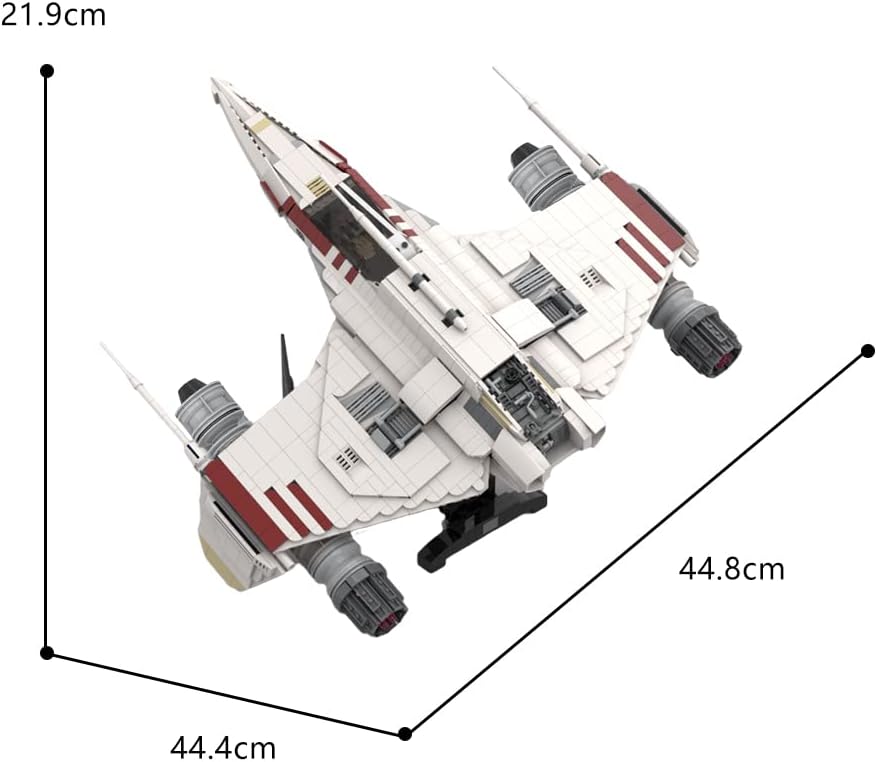 1,528 Pieces Ultimate Collector Series E-wing Escort Fighter Model Construction Toy, Space Wars E-wing Fighter Building Block, Republic E-7 E-wing Multi-role Fighter Building Set, Compatible with Lego