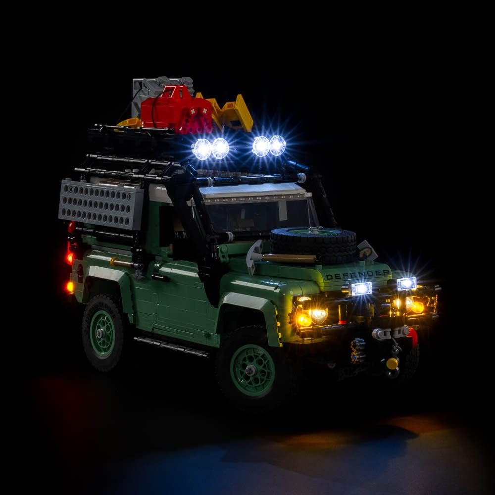 Light My Bricks Light Kit Compatible with Lego Land Rover Classic Defender 90 10317 (Set Not Included)