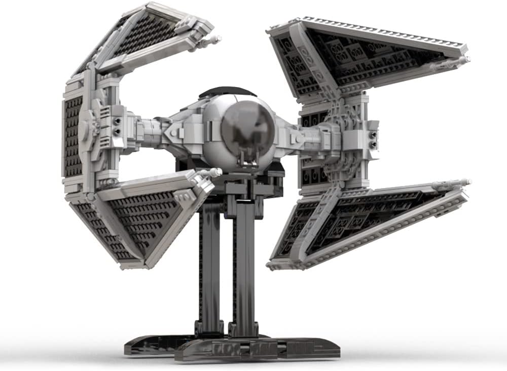 1212 Pieces UCS Interceptor Space Wars Imperial Fighter Building Blocks; Slim Tie Attack Starship Construction Toys,Ultimate Collector Display Model,Birthday Gift for Kids,Adults,Interstellar Fans