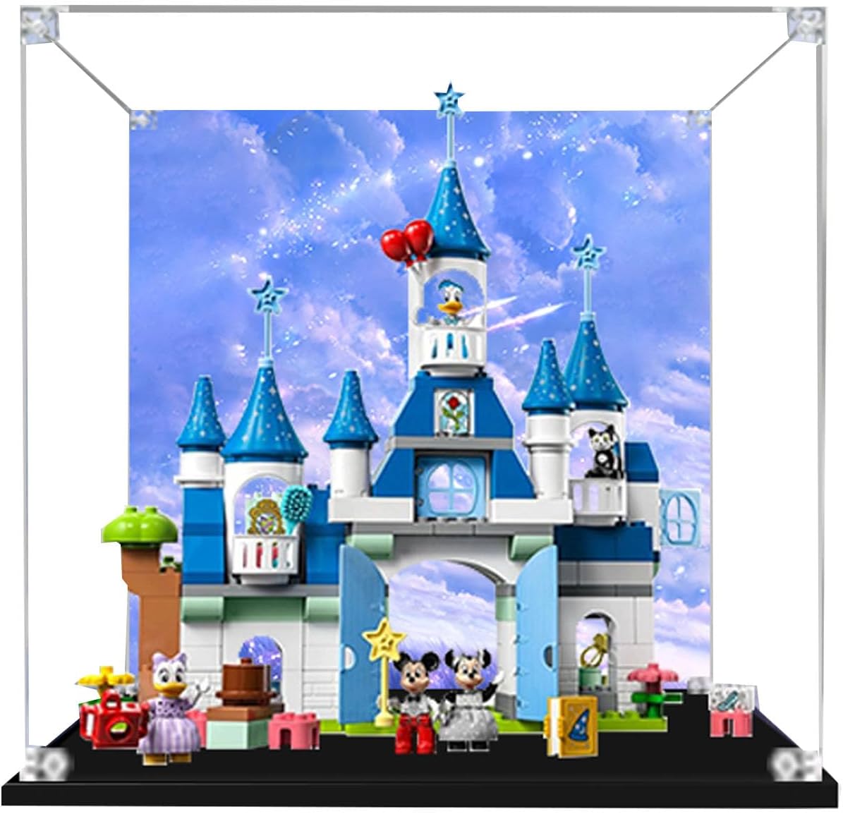 Acrylic Display Case for Lego Disney 3in1 Magic Castle 10998 Model - Dustproof Anti-UV Storage Box for Collectors (Transparent)