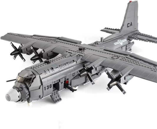 Xingbao Military Army Series The AC130 Aerial Gunboat Set Building Blocks Bricks Educational Toys Classic Model Plane WW2 Toys Adult Toys for Men Compatible All Major Brand