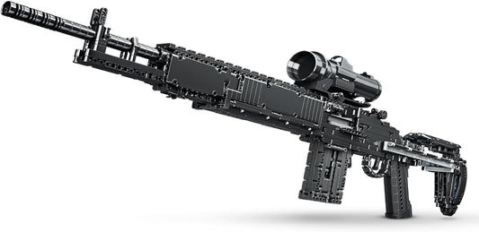 1:1 MK14 Building Bricks Gun Collection Toy - 1606 PCS Model Gun Building Block Sniper Set Shootable - Simulation Weapon Toy Lovers Gift