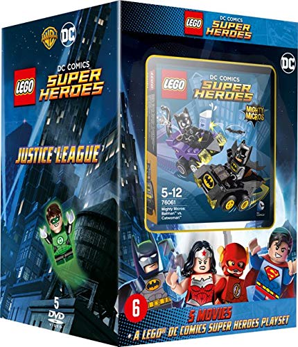 Lego DC Super Heroes 5-DVD Boxset Plus Playset ( Lego Batman: The Movie - DC Super Heroes Unite / Lego DC Comics Super Heroes: Justice League vs. Bi [ NON-USA FORMAT, PAL, Reg.2 Import - Netherlands ]