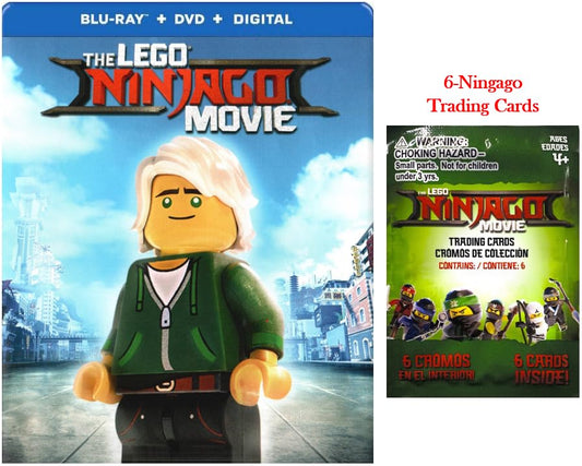 The Lego Ninjago Movie (Blu-ray + DVD + Digital HD) With Bonus: 6 Trading Cards