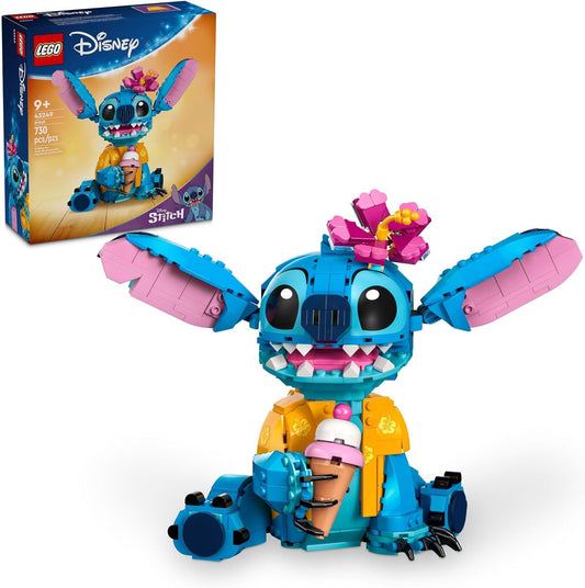 LEGO Disney Stitch Toy Building Kit, Disney Toy for 9 Year Old Kids, Buildable Figure with Ice Cream Cone, Fun Disney Gift for Girls, Boys and Lovers of The Hit Movie Lilo and Stitch, 43249