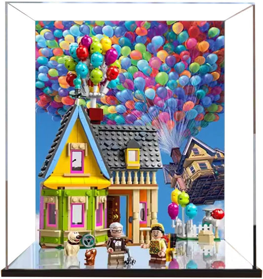 Acrylic Display Case for Lego Disney and Pixar 'Up' House 43217,Showcase,Protect & Decorate Models with Dustproof Storage,Gifts (Transparent B)