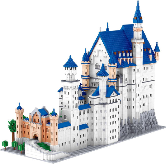 World Famous Big Architecture Swan Stone Castle Micro Blocks Set, Model Building Kit, Creative Building Game for Adults or Kids, Toy Building Set for Any Hobbyists (11810 Pieces)