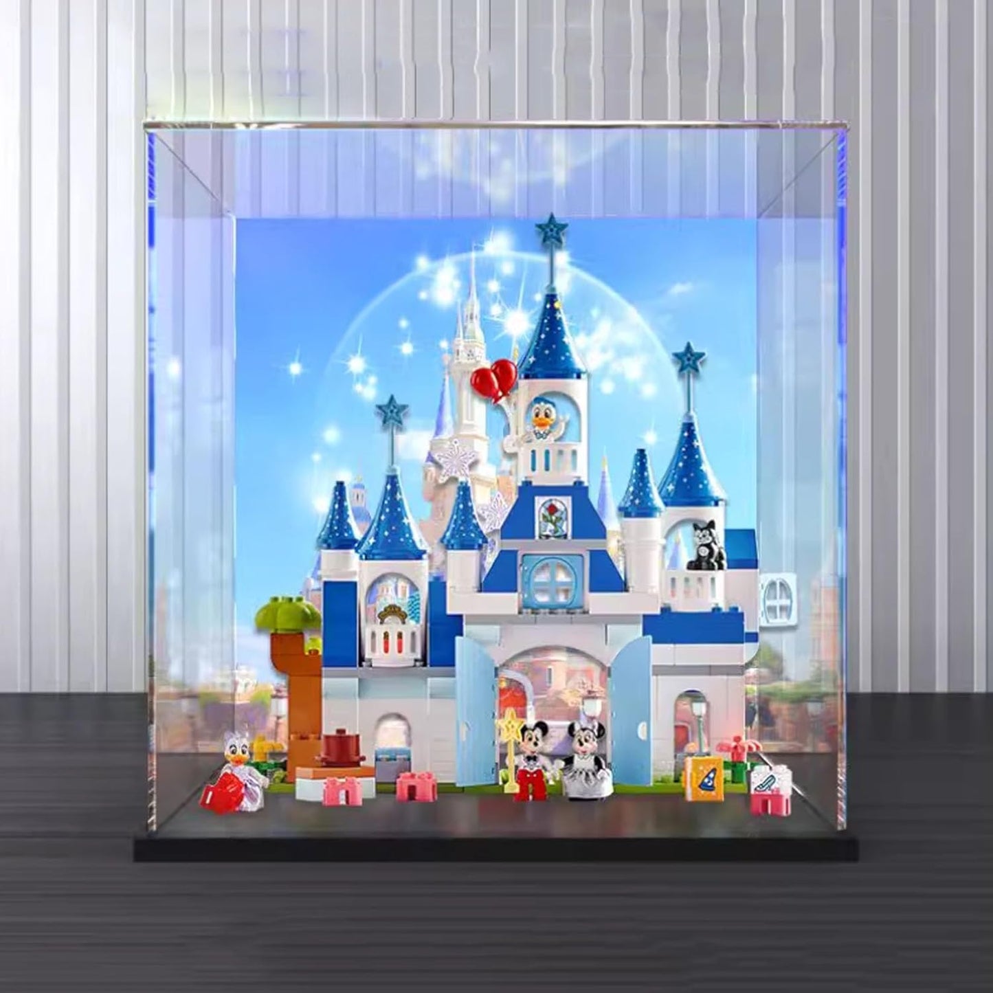 Acrylic Display Case for Lego Disney 3in1 Magic Castle 10998 Model - Dustproof Anti-UV Storage Box for Collectors (Transparent)