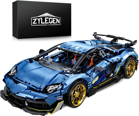 ZYLEGEN Lambo Race Car Toy Building Set,Hypercar Model Building Blocks Set Engineering Toy,1:8 Scale Supercar, Collectible Sports Car Kit for Adults Teen,Gift for Motorsport Fans(3,811Pcs)