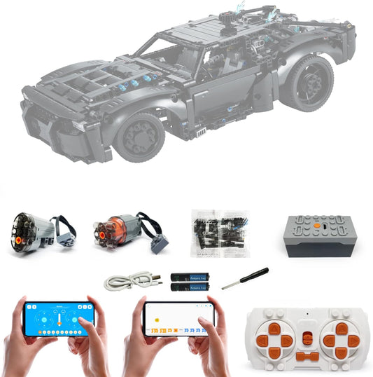 Motor and Remote Control Upgraded Set for Lego 42093 Technic Chevrolet Corvette Zr1, APP 4 Control Modes, with 3 Motor (Model not Included)