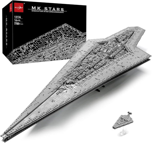 MOC Super Star Destroyer Model, Venator-Class Republic Attack Cruiser Building Toy,Buildable Toy Model Gifts, UCS Collection Toy Building Kit for Adults Compatible with Star Wars 6685+Pcs
