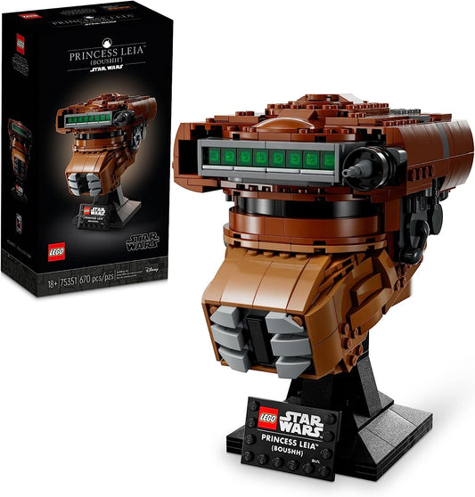 LEGO Star Wars Princess Leia (Boushh) Helmet Set for Adults 75351 (670 Pieces)
