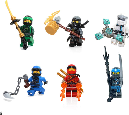LEGO Ninjago Masters of Spinjitzu Combo Foil Pack - Set of 6 Minifigures (Lloyd, Jay, Cole, Zane, Kai, and Nya)
