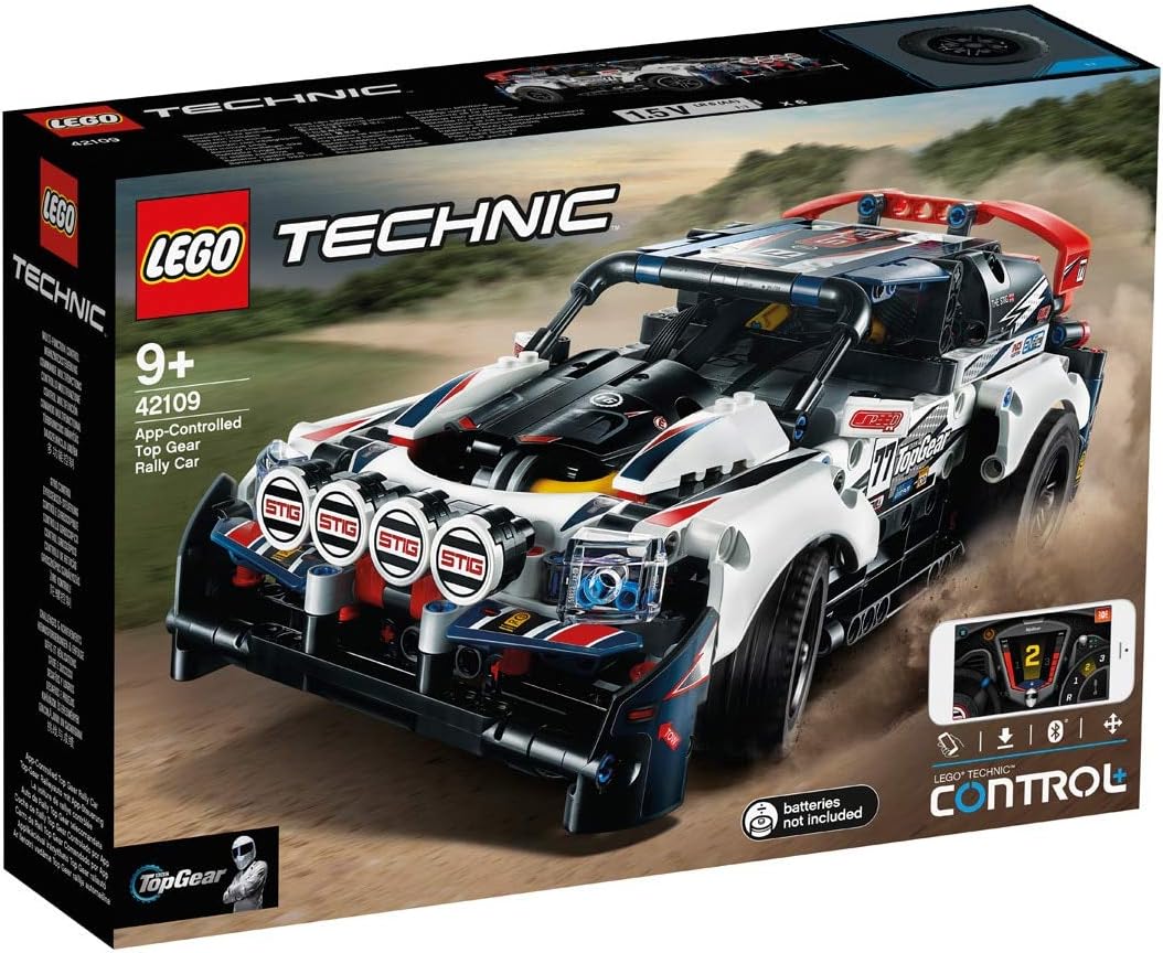 LEGO 42109 Technic Control+ App-Controlled Top Gear Rally Car Model Building Set, RC Racing Car Toy for 9 years and up