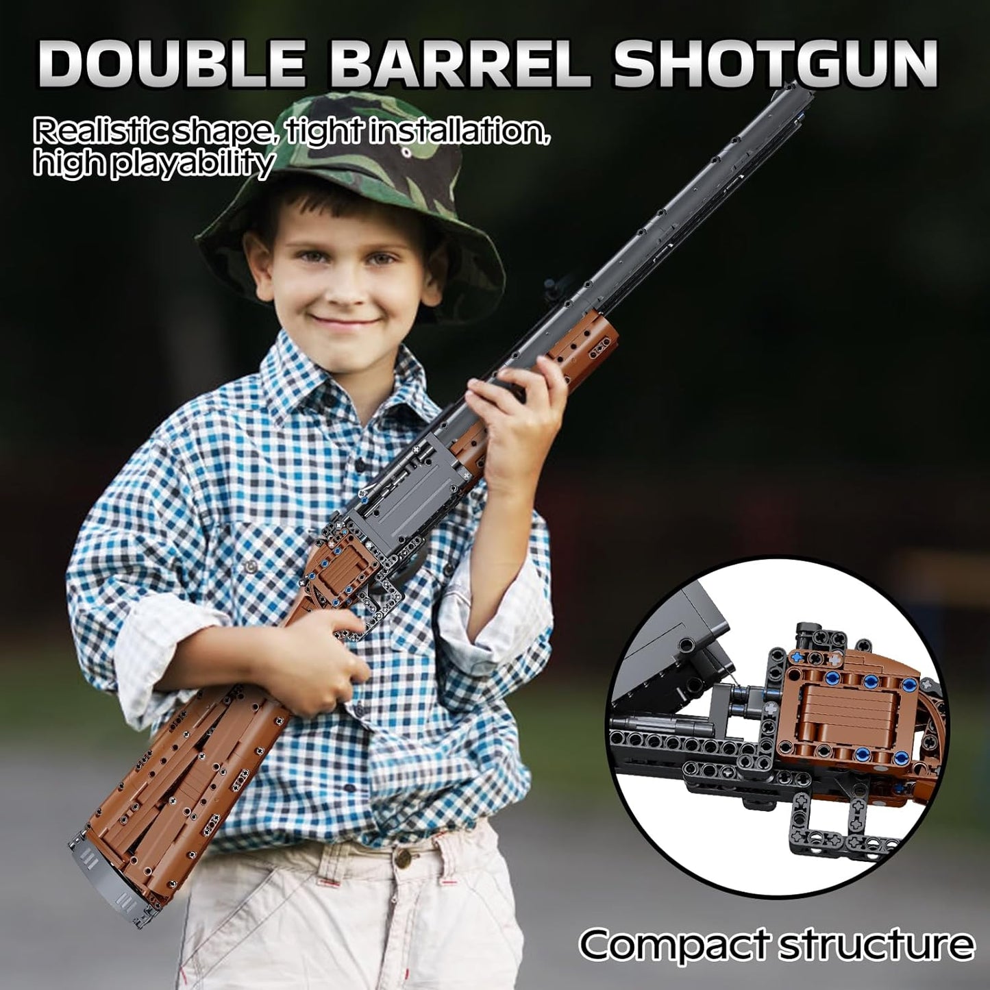 1:1 M4 Building Bricks Gun Collection Toy - 1061+ PCS Model Gun Building Block Sniper Set Shootable - Gift Collectible Surprises