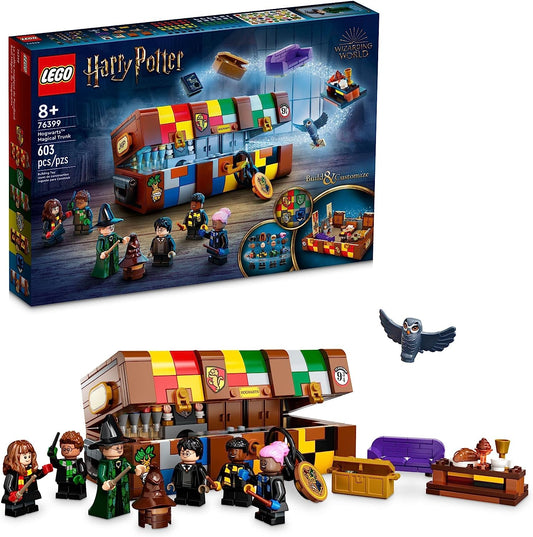 LEGO Harry Potter Hogwarts Magical Trunk, Luggage Set, Building Toy Idea for Kids, Customizable Toy, Girls & Boys with Movie Minifigures and House Colors, 76399