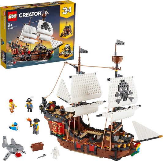 LEGO® Creator 3in1 Pirate Ship 31109 Building Playset;Pirates and Model Ships