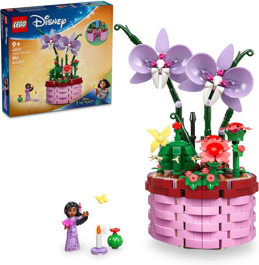 LEGO Disney Encanto Isabela’s Flowerpot, Buildable Orchid Flower Toy for Kids with Disney Encanto Mini-Doll, Disney Toy for Play and Display, Fun Disney Gift for 9 Year Old Girls and Boys, 43237