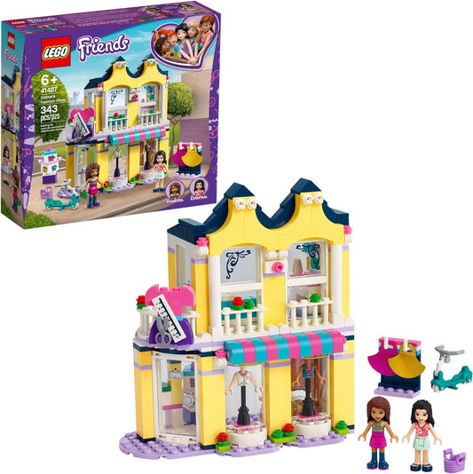 LEGO Friends Emma’s Fashion Shop 41427, Includes Friends Emma and Andrea Buildable Mini-Doll Figures and a Range of Fashion Accessories to Inspire Hours of Creative Fun (343 Pieces)