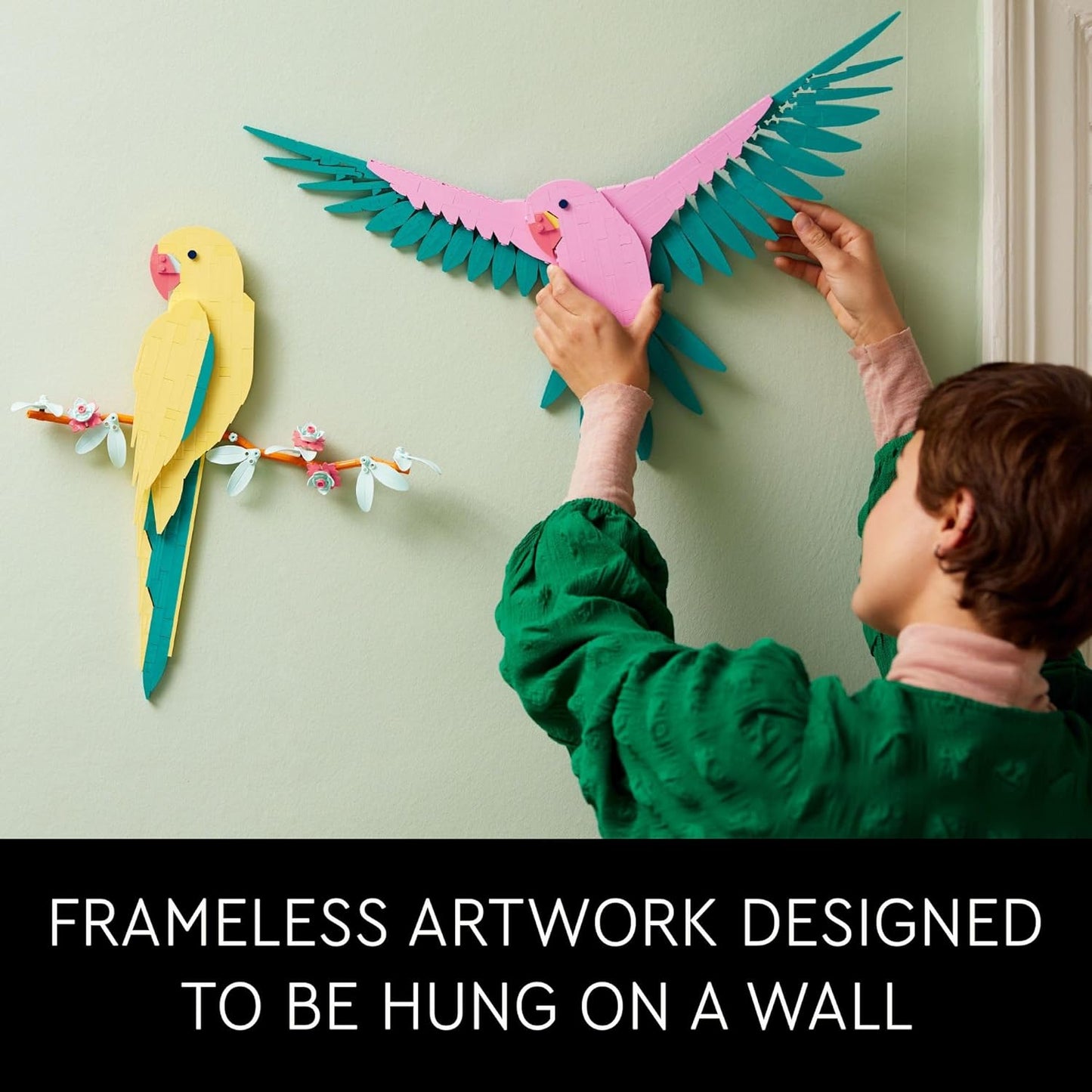 LEGO Art The Fauna Collection – Macaw Parrots, Nature Wall Artwork for Living Room Decor, Home Office Decor Idea, Build and Display Creative Activity for Artistic Adults, 31211