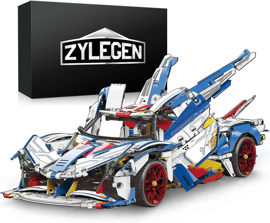 ZYLEGEN Supercar MOC Building Blocks and Engineering Toy,Collectible Race Car Technology Car Building Kit to Build,1:8 Scale Sports Car Model,Christmas Gift Idea(2,178Pcs)