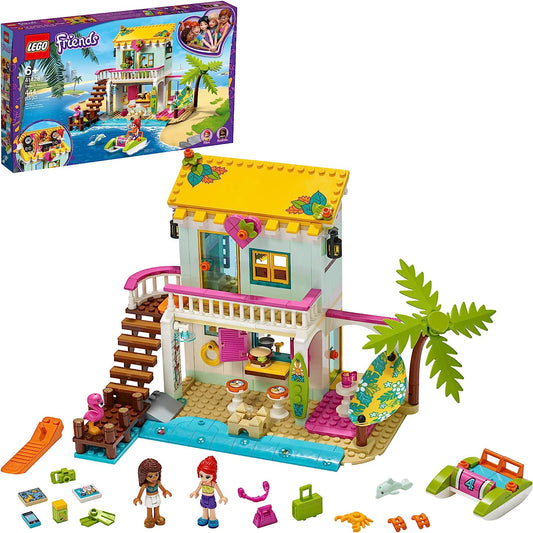 LEGO Friends Beach House 41428 Building Kit; Sparks Hours of Summer Adventure Play (444 Pieces)