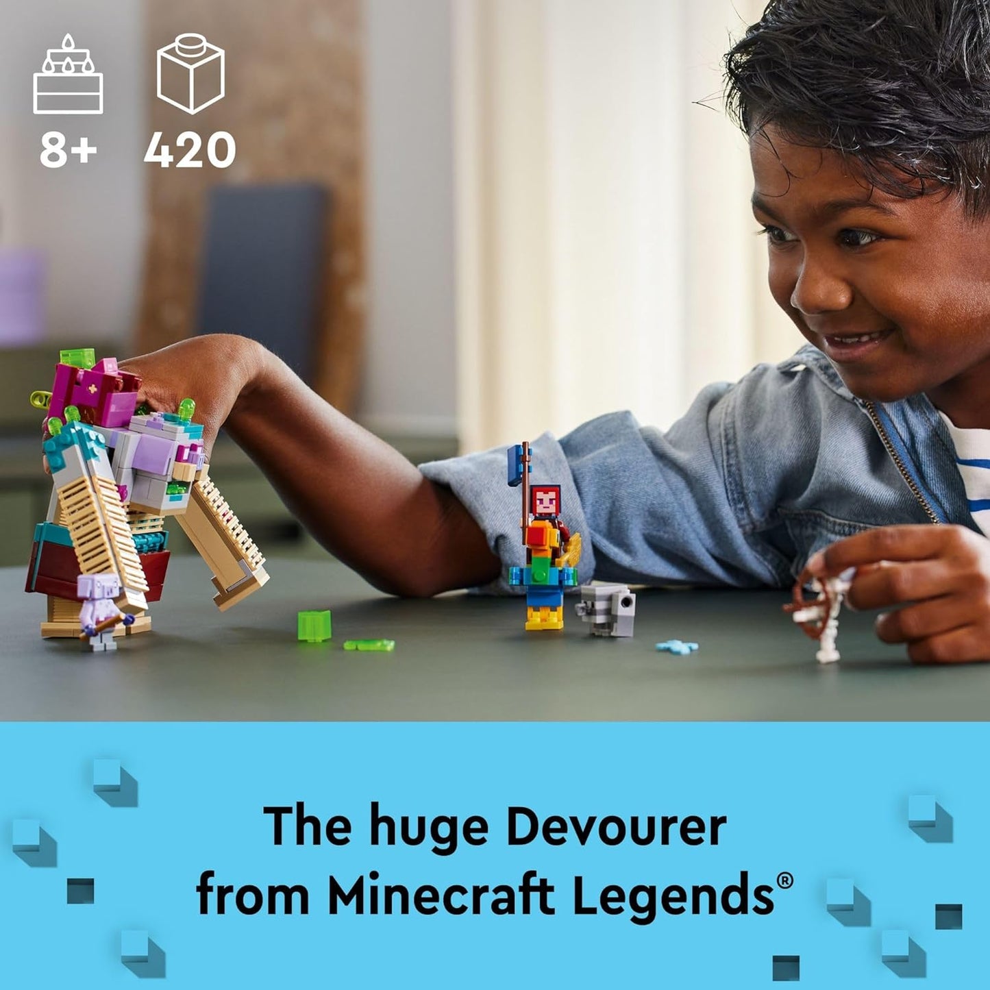 LEGO Minecraft Legends The Devourer Showdown Adventure Set, Minecraft Toy Featuring Popular Characters and Minecraft Action Figures, Gaming Gift Idea for Boys, Girls and Kids Ages 8 and Up, 21257