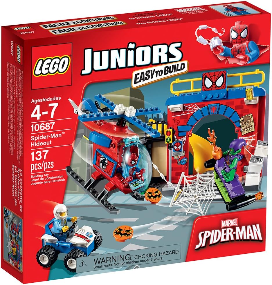 LEGO Juniors Spider-Man Hideout 10687 Toy, Marvel Legends