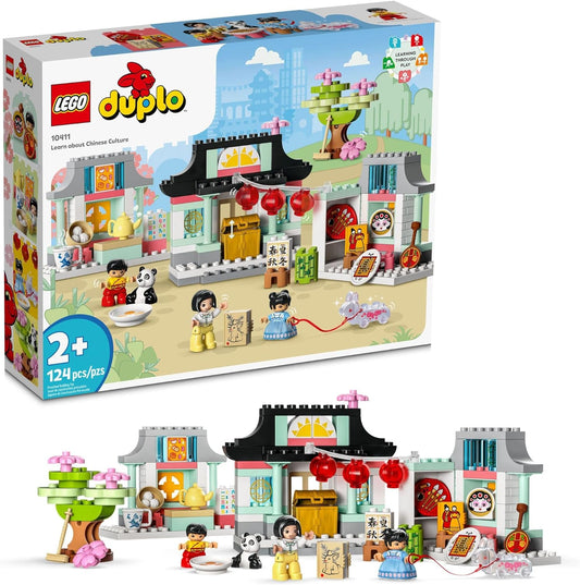 LEGO DUPLO Learn About Chinese Culture 10411 Bricks Set with Toy Panda and Family Figures, Educational Learning Toys for Toddlers Age 2 Plus Years Old