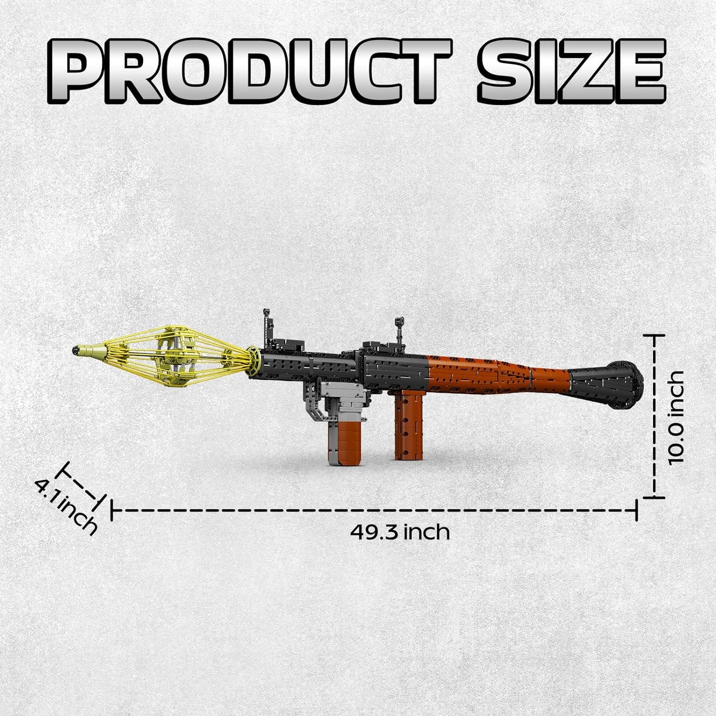 1:1 Rocket Launcher Building Bricks Gun Collection Toy - 1706+ PCS Model Gun Building Block Sniper Set Shootable - Gift Collectible Surprises