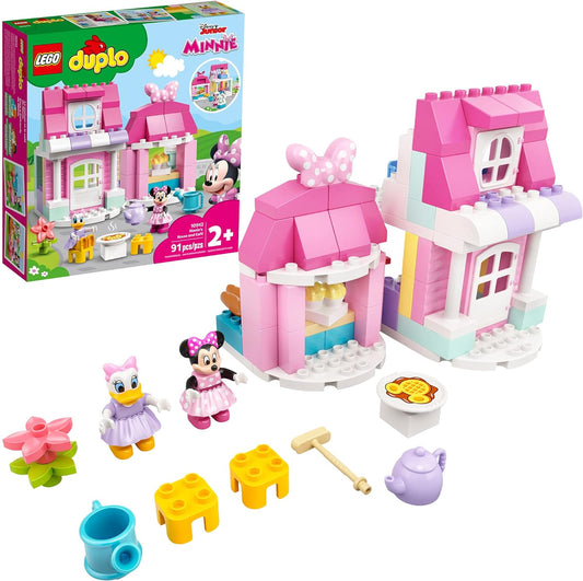 LEGO DUPLO Disney Minnie’s House and Café 10942 Dollhouse Building Toy for Kids, Boys and Girls, with Minnie Mouse and Daisy Duck (91 Pieces)