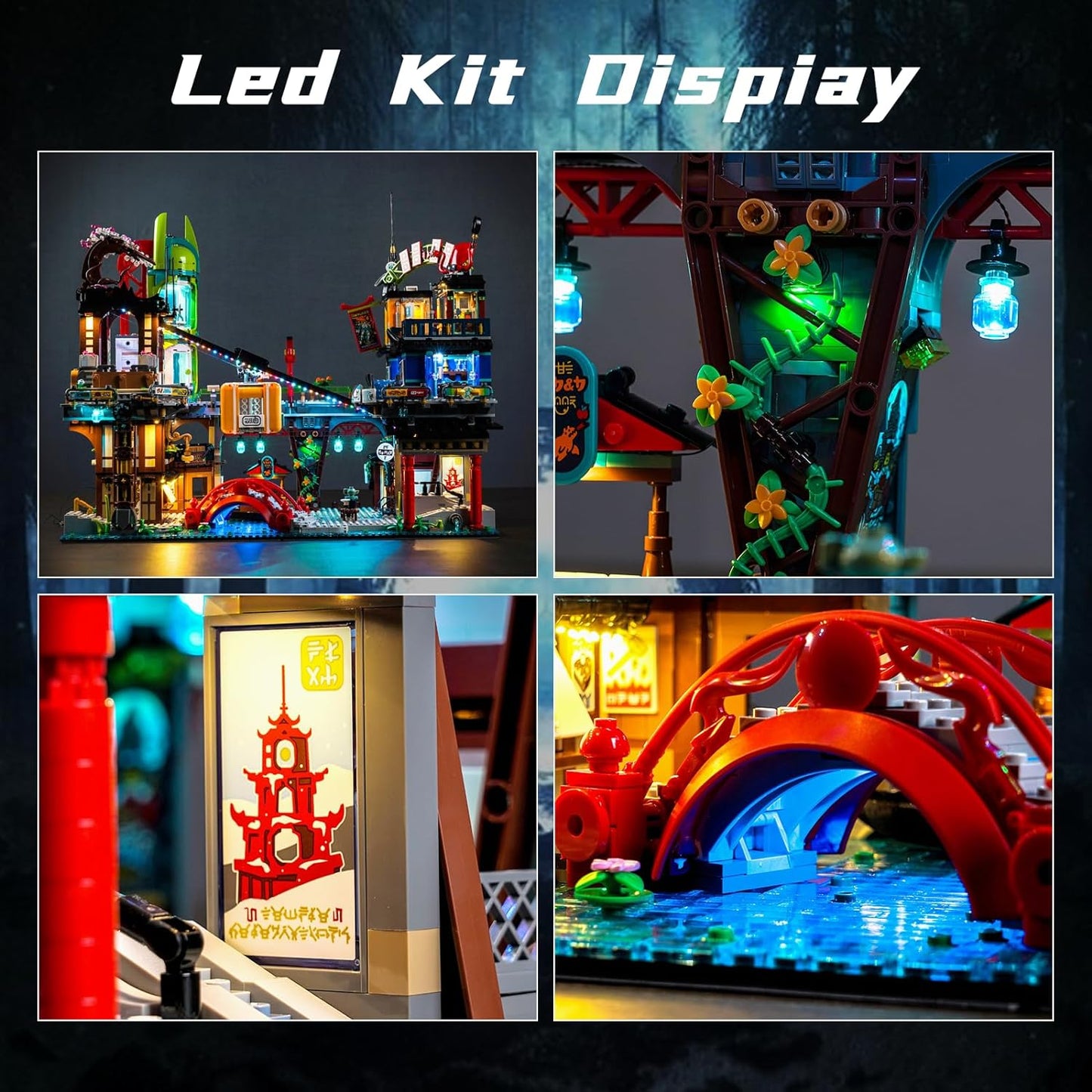 LED Light Kit for Lego Ninjago City Markets 71799,(Lights Kit Without Model) Creative Lighting Compatible with Lego 71799-Classic Version