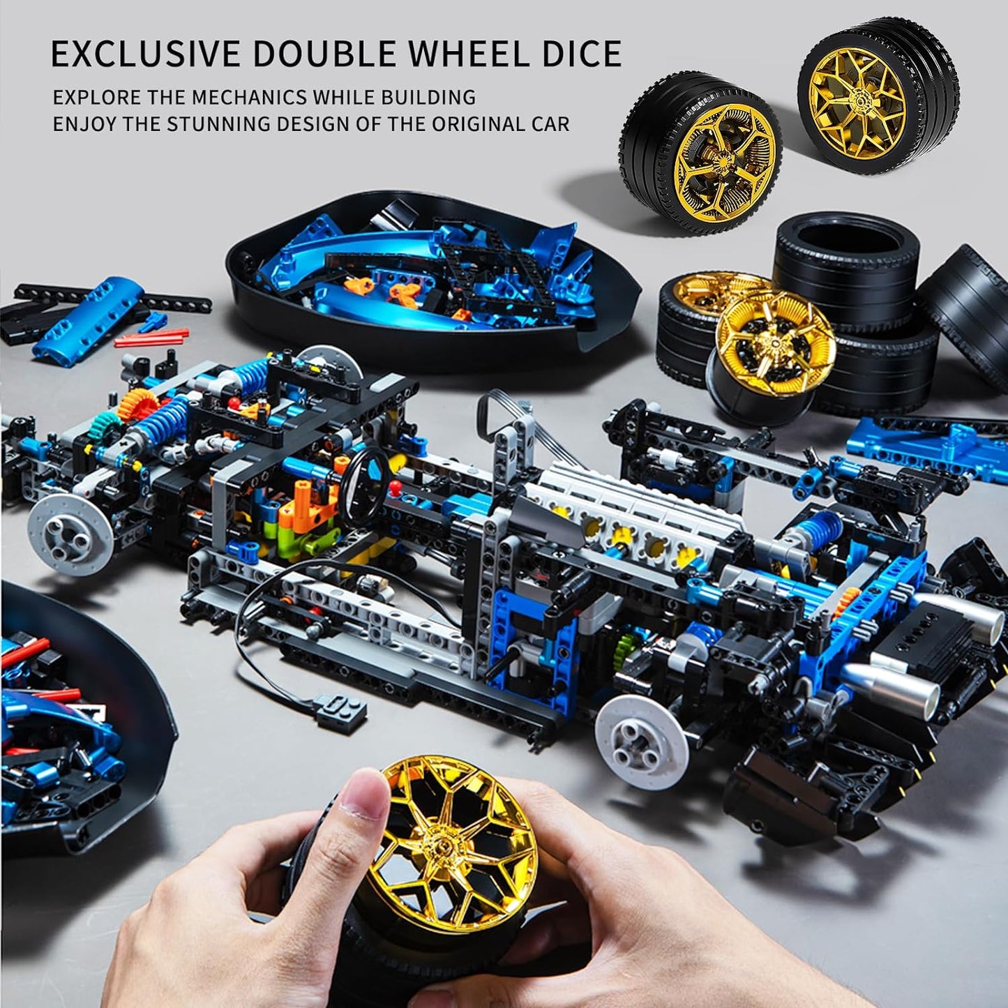 ZYLEGEN Lambo Race Car Toy Building Set,Hypercar Model Building Blocks Set Engineering Toy,1:8 Scale Supercar, Collectible Sports Car Kit for Adults Teen,Gift for Motorsport Fans(3,811Pcs)