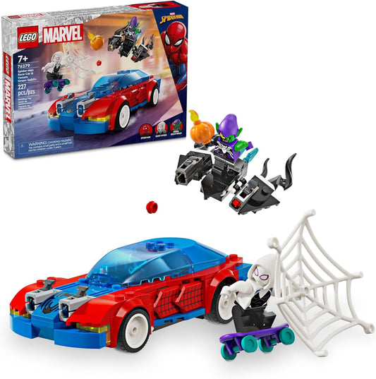 LEGO Marvel Spider-Man Race Car & Venom Green Goblin, Marvel Building Toy for Kids with Ghost-Spider Minifigure and Buildable Race Car Toy, Spider-Man Gift for Boys and Girls Ages 7 and Up, 76279