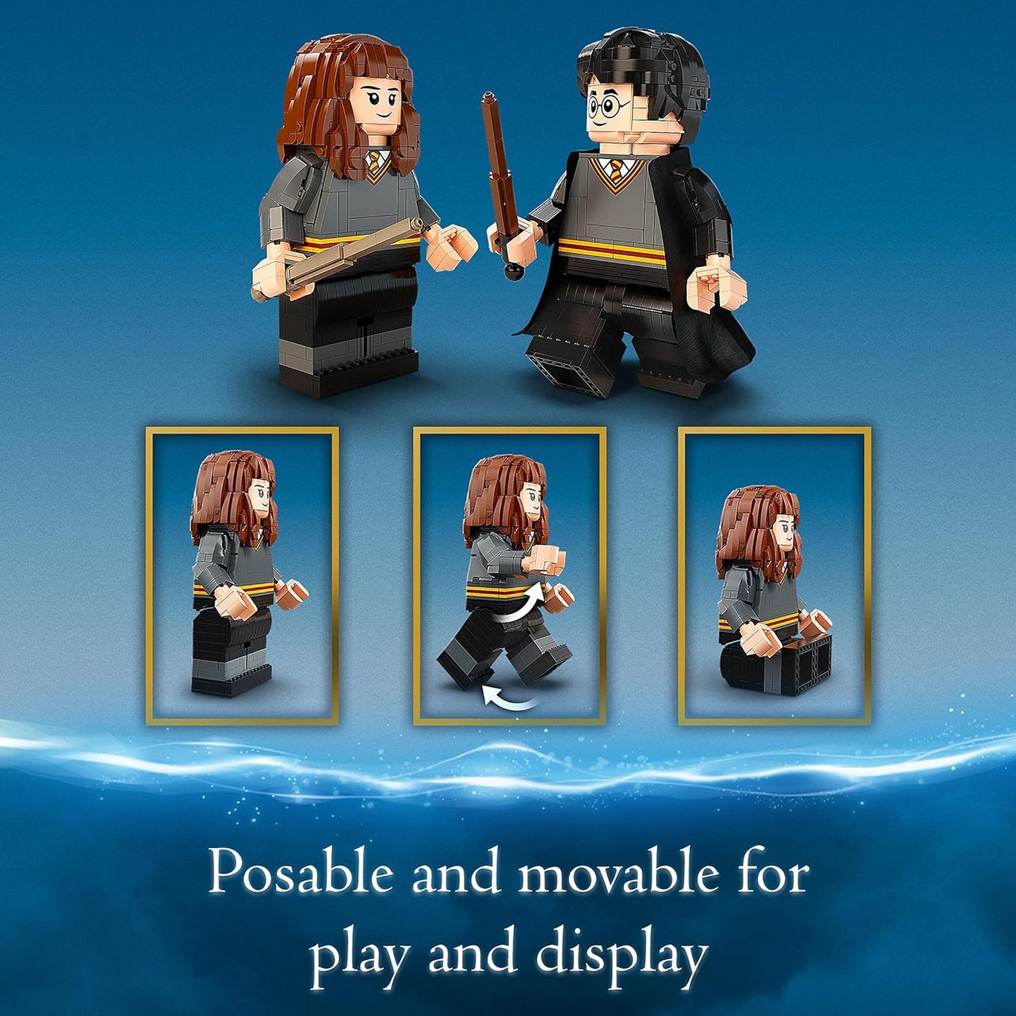 Lego Wizarding World Iconic Brick-Built Harry & Hermione 76393 Building Set for ages 10+ years