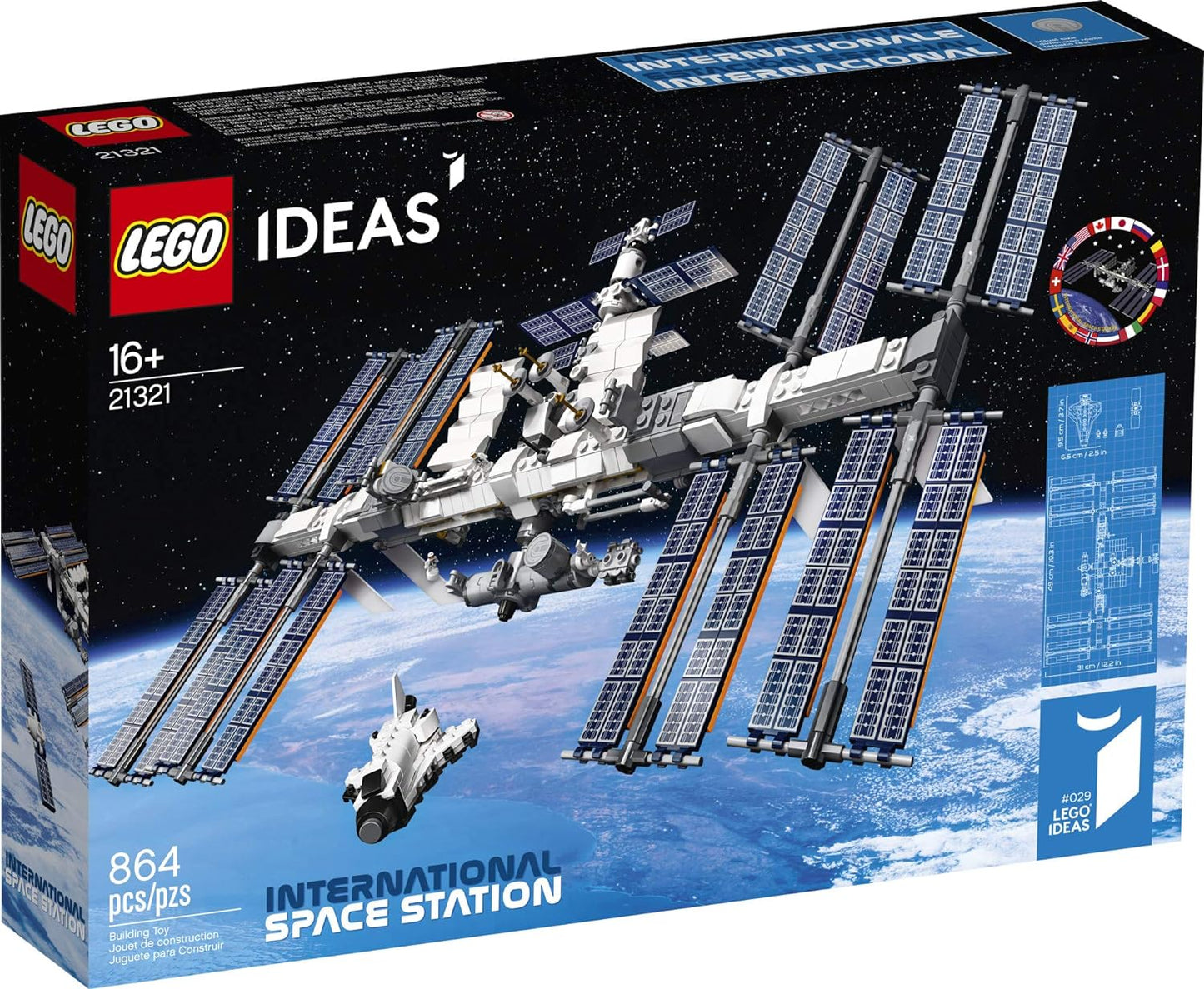 LEGO Ideas International Space Station 21321 Building Kit, Adult Set for Display, Makes a Great Birthday Present (864 Pieces)