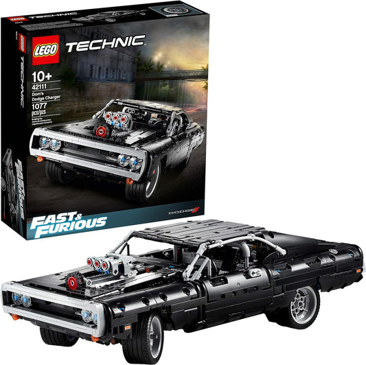 LEGO Technic Fast & Furious Dom's Dodge Charger 42111 Building Toy - Racing Car Model Building Kit, Iconic Movie Inspired Collector's Set, Gift Idea for Kids, Teens, and Adults Ages 10+