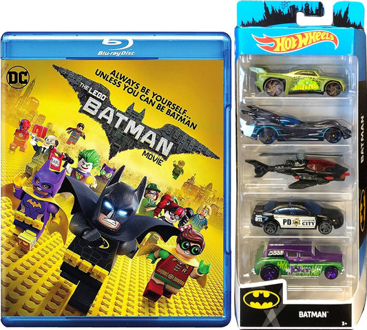 City Batman Super DC Hero Hot Wheels Power fun + Batman Blu-Ray Lego Collection Animated Movie Blu Ray & DC Car Pack Joker / Killer Croc / Batmobile toy pack
