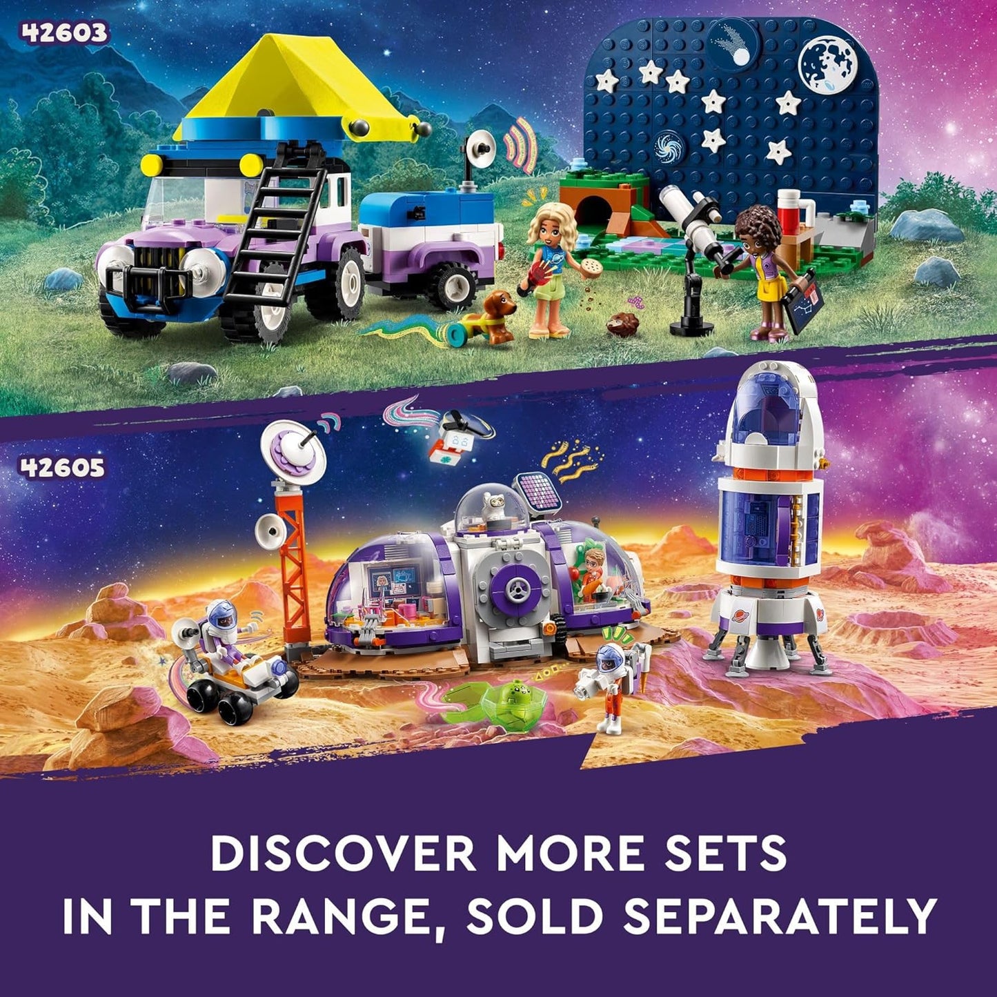 LEGO Friends Mars Space Base and Rocket Set, Science Toy for Pretend Play with 3 Mini-Dolls and Spaceship Toy, Gift for Girls, Boys and Kids Ages 8 and Up who Love Tech and Outer Space Toys, 42605
