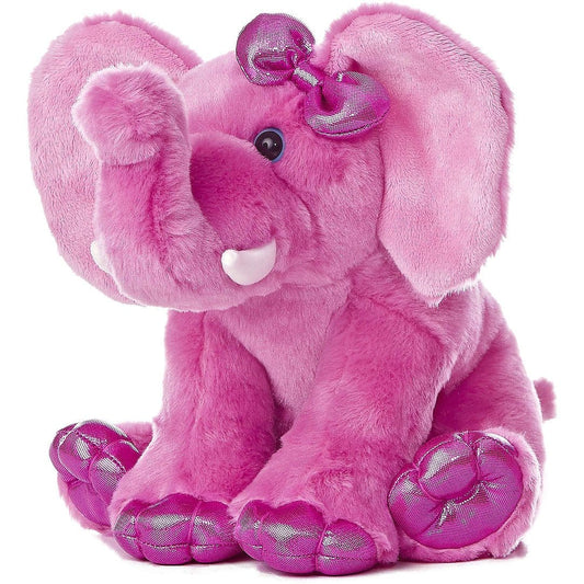Aurora Pink Elephant Destination Nation Boutique Plush Stuffed Animal 12"