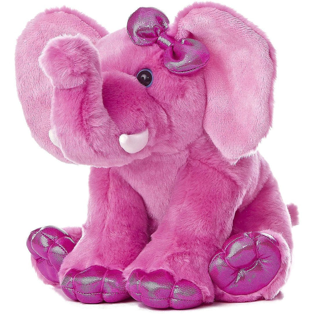 Aurora Pink Elephant Destination Nation Boutique Plush Stuffed Animal 12